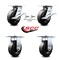 Service Caster 6 Inch Phenolic Caster Brakes/Swivel Locks and 2 Rigid, 2PK SCC-35S620-PHB-SLB-BSL-2-R-2 - alternate 4